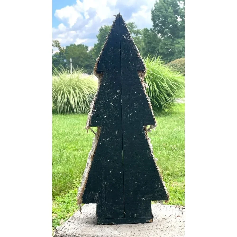 Primitive Rustic Christmas Tree Birdhouse 18